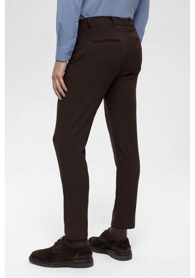 Antioch Erkek Aksesuar Detaylı Slim Fit Pantolon Kahve