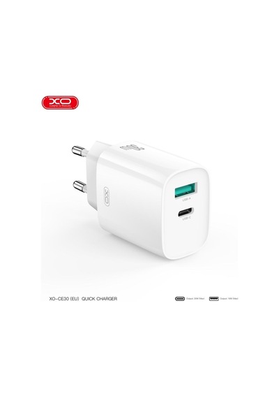 Özel Seri Ev Aleti Adaptör Mobil Aksesuar Xo Ce30 30w Pd & Qc 3.0 Hızlı Şarj Cihazı