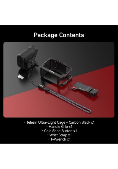 Telesin Djı Osmo Action 3/4/5 Pro Uyumlu Streetgrip Kit Alüminyum Metal