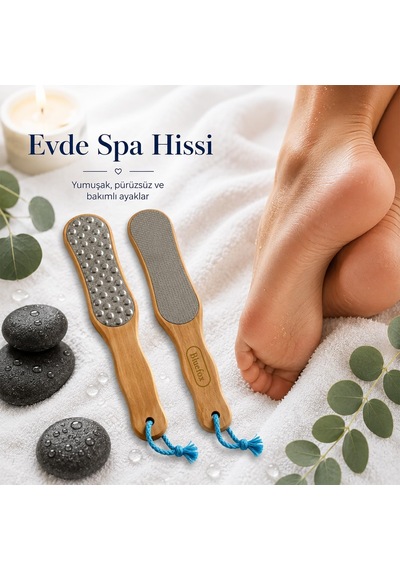 Çift Taraflı Ayak Törpüsü Paslanmaz Çelik Nasır Ve Topuk Çatlağı Törpüsü, Ergonomik Saplı, Islak/kuru Kullanıma Uygun, Ev Tipi Pedikür Ayak Ovucu