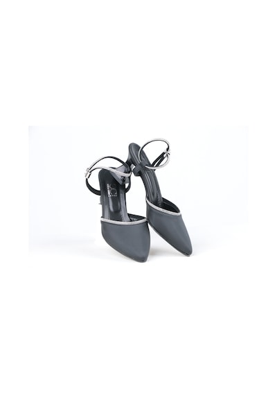 Ayakkabımood Ms029 Siyah Saten 6 Cm Topuklu Bayan Ayakkabı Siyah