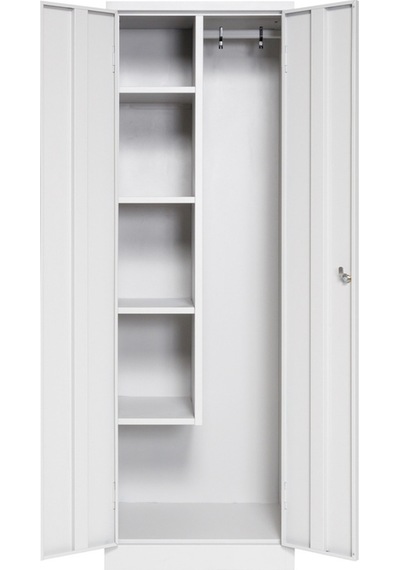 Metal Temizlik Malzemeleri Dolabı, Kilitlenebilir Kapılı, Büyük Bölmeli, Askılı Elbise Dolabı Gri Metal Temizlik Malzemeleri Dolabı, Kilitlenebilir Kapılı, Büyük Bölmeli, Askılı Elbise Dolabı Gri
