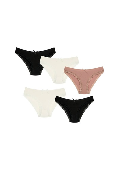 New Lilla 1901 Kaşkorse Dantel Paça Bikini Külot Paketi (555343949)