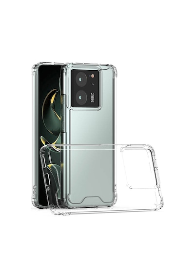 Xiaomi Mi 13t Pro Kılıf Kenarları Silikon Köşe Koruma Coss Şeffaf