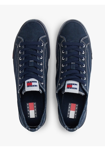 Tommy Hilfiger Archıve Vulc. Y2k Washed Canvas Erkek Mavi Sneakers - Em0em01720