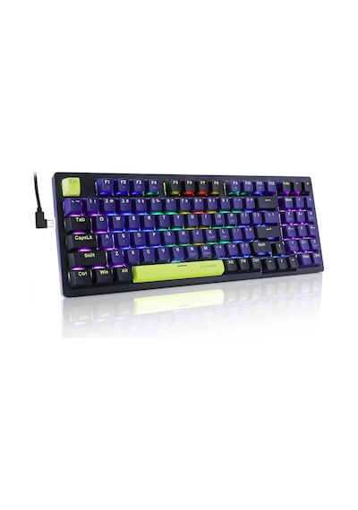 E-Yooso Z-94 Blue Switch  Mekanik Klavye Rainbow Işıklı Oyuncu Klavyesi