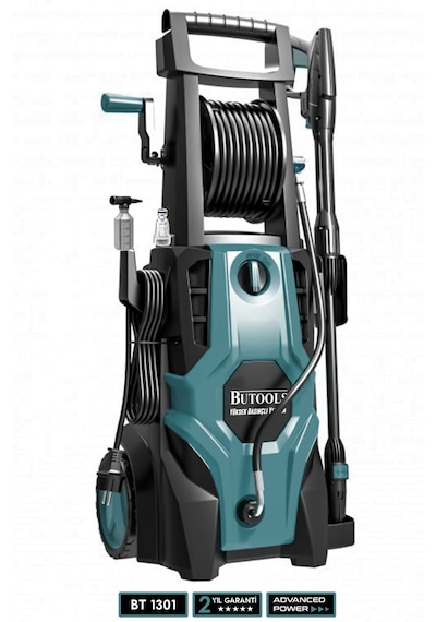 Butools ST-16 180 Çelik Şanzuman Musluk ve Kovadan Çekme Yüksek Basınçlı Yıkama Makinesi Mavi