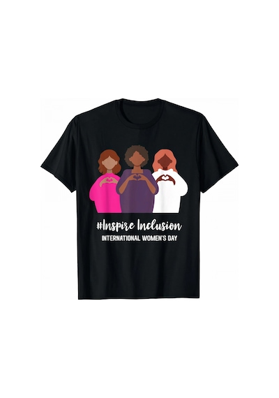8 Mart Dünya Kadınlar Günü Baskılı Oversize Bisiklet Yaka T-shirt - Siyah Çok Renkli 8 Mart Dünya Kadınlar Günü Baskılı Oversize Bisiklet Yaka T-shirt - Siyah Çok Renkli
