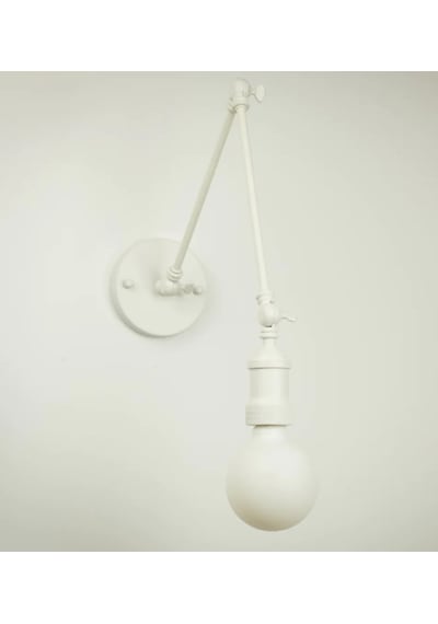 Riolight Retro1,modern Beyaz 1xe27 Duylu Üç Mafsallı Metal Akroba Beyaz