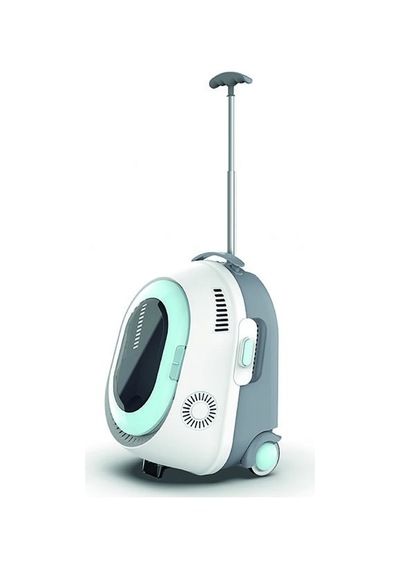 M-pets Trolley Taşıma Çantası White Blue 35x31x47cm