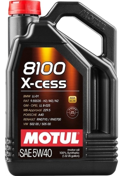 Motul 8100 X-Cess SAE 5W-40 Tam Sentetik Motor Yağı 5 L