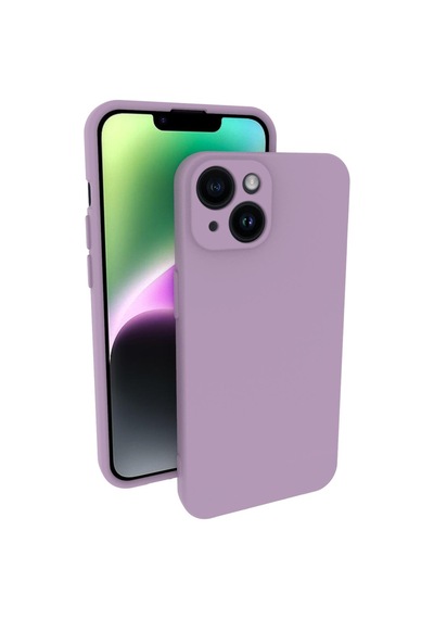 iPhone Uyumlu 14 Plus Kılıf Kamera Korumalı Silikon Rubber Arka Kapak Lila