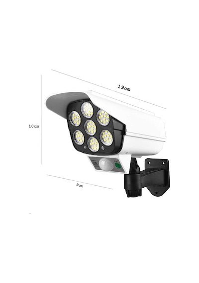 77 Led Solar Güneş Enerjili Sahte Kamera 3 Mod Işık + İkaz Ledi 77 Led Solar Güneş Enerjili Sahte Kamera 3 Mod Işık + İkaz Ledi