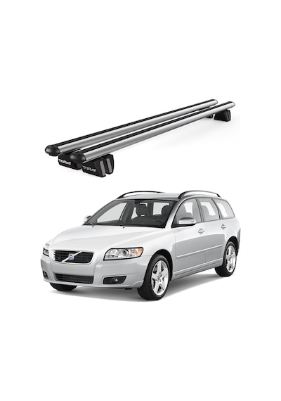 Pençe Volvo V50 Sw 2004-2013 Uyumlu Gri Ara Atkı Port Bagaj Tavan Barı