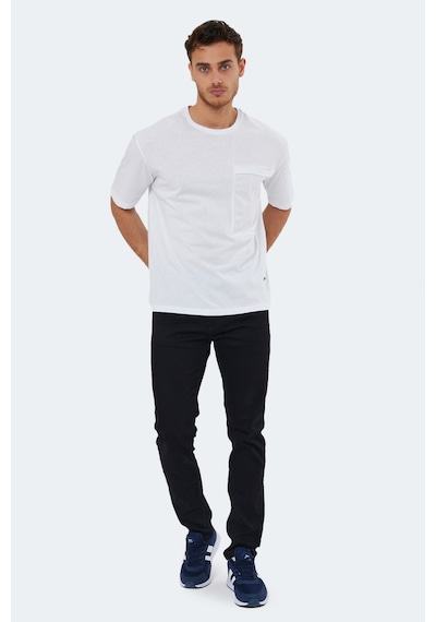 Slazenger Kaurı In Oversize Erkek Beyaz Tişört Beyaz