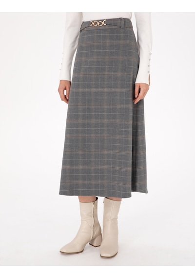Pierre Cardin Kadın Gri Etek Dokuma 50292639-vr024 Gri