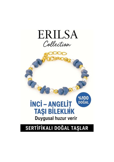 Sertifikalı Kırık Taşlı Model İnci Angelit Melek Taşı Bilekli Çok Renkli