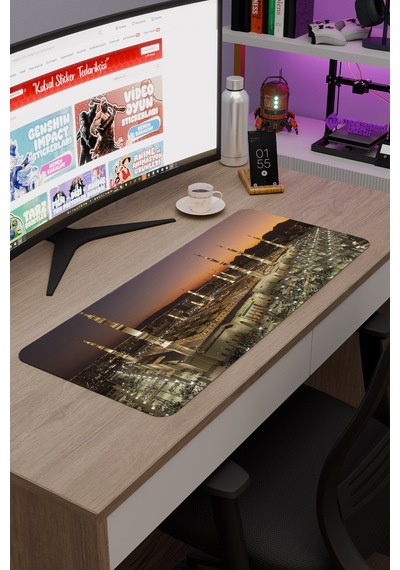 Mescid-i Nebi Medine V2 70x30 Xl Gaming Kauçuk Kaymaz Taban Mouse Pad Fare Altlığı