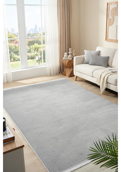 Mariesse Home Agra Serisi Akrilik Dokuma Salon Mutfak Yolluk Makine Halısı 889 Gri