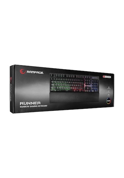 Rampage KB-RX77 Runner Kablolu Rainbow Aydınlatmalı Oyuncu Klavye