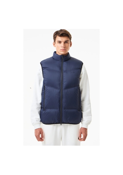 Lacoste Down Fill Mens West Dik Yaka Kaz Tüyü Erkek Yelek Lacivert Lacivert