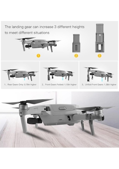 Dji Mavic Air 2 Katlanır Yükseltilmiş Ayak Koruyucu Iniş Takımı