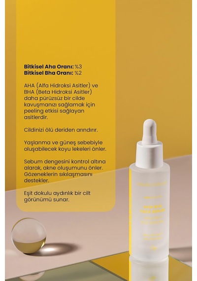 Tr Aha Bha Ton Eşitleyici Canlandırıcı, Peeling Etkili Yüz Serumu 30 Ml