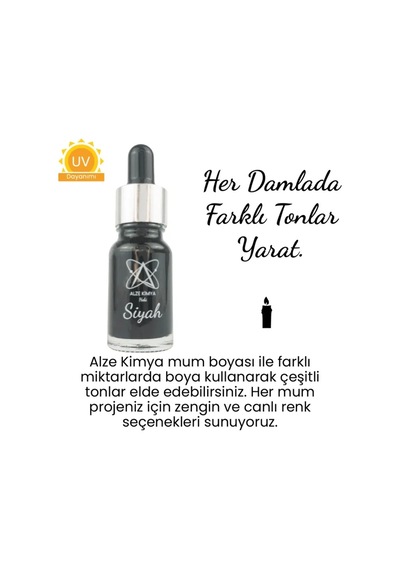 Siyah Sıvı Mum Boyası 20 Ml