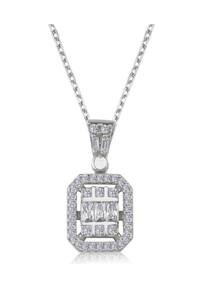 Effective Diamond Yeni Baget Avangarde Tektaş Gümüş Kolye