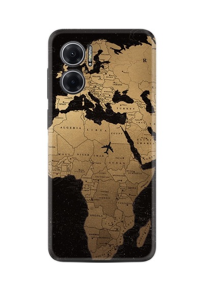 Xiaomi Redmi Note 11e Kılıf Silikon Desen Özel Seri Map Planet 1656