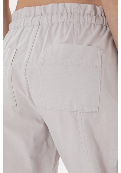 U.S. Polo Assn. Kadın Açık Gri Jogger Fit Kanvas Pantolon 50300356-VR001