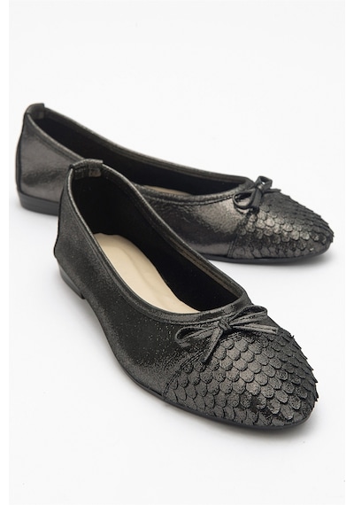 Luvishoes Luvi Shoes Simli Hakiki Deri Kadın Babet 02 Siyah