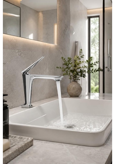Sensa Kısa Lavabo Bataryası Parlak Krom