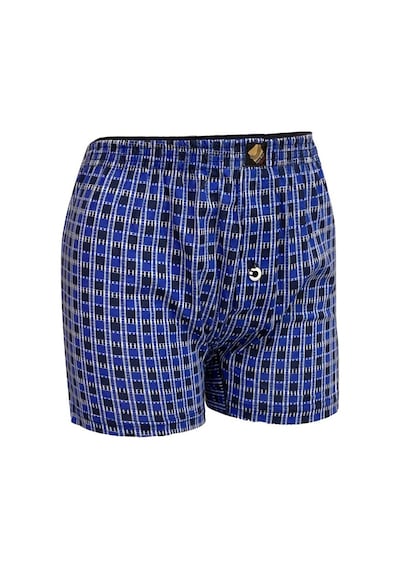 Jojoboy Polo Erkek Mavi-Siyah-Sarı Desenli Boxerdon 2 Li