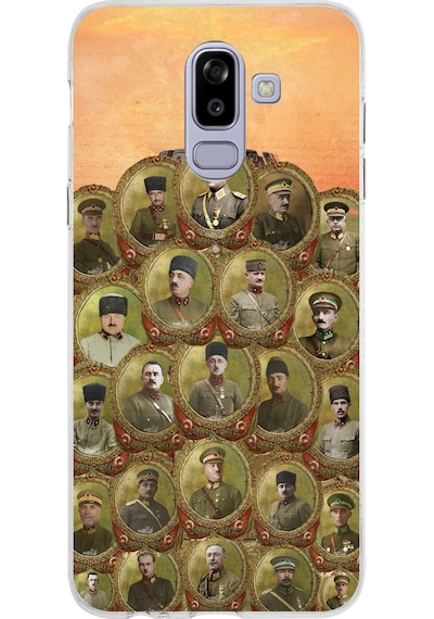 Samsung Galaxy J8-a6 Plus Uyumlu Atatürk Ve Kurtuluş Savaşı Komutanları Baskılı Silikon Kılıf Renkli