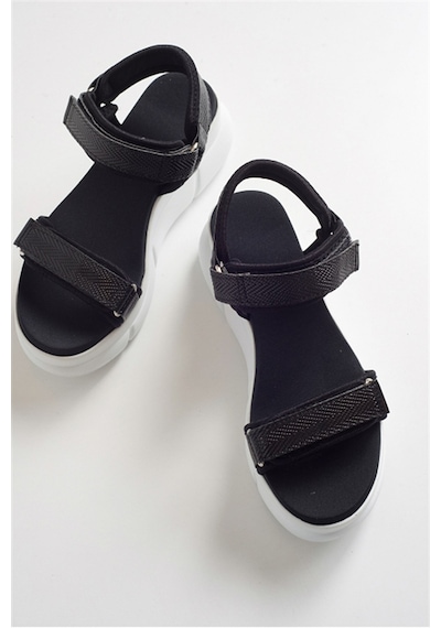 Luvishoes 4760 Sıyah Kadın Sandalet Siyah