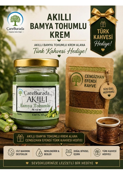 Çareburada Akıllı Bamya Tohumlu Krem 100 Ml + Türk Kahvesi Hediye