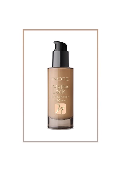Note Matte Lock Foundation 100 Velvet Beige Spf 50 Yoğun Kapatıcı Mat Bitişli Fondöten