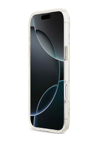 Apple Uyumlu iPhone 17 Air Kılıf Guess Lisanslı M-safeli Simli Çiçek Desenli Metal Kamera Çerçeveli Kapak Beyaz Beyaz
