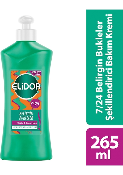 Elidor Saç Kremi 7/24 Belirgin Bukleler Şekillendirici Bakım Kremi 265 ML