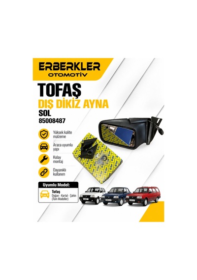 Tofaş Dış Dikiz Ayna Sol 85008487 - Erb1300