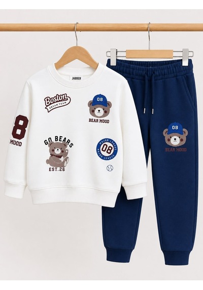 Eray Alp Kids Erkek Çocuk Ayıcık Baskılı Sweatshirt Eşofman Takımı Günlük Rahat Kombin Lacivert Eray Alp Kids Erkek Çocuk Ayıcık Baskılı Sweatshirt Eşofman Takımı Günlük Rahat Kombin Lacivert
