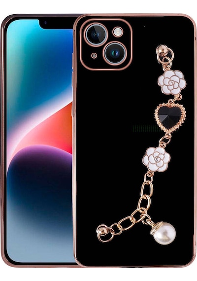 Apple Uyumlu iPhone 15 Plus Zore El Tutamaçlı Kamera Korumalı Zore Taka Silikon Kılıf-siyah Siyah