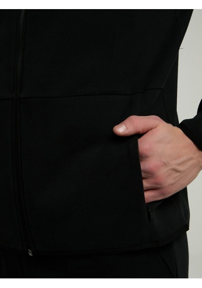 Everlast Ever Relaxed Regular Siyah Yüksek Yaka Erkek Full Zip Sweatshirt Siyah