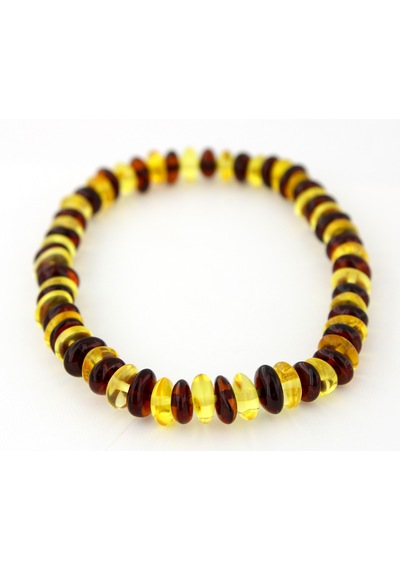 Kehribar Bileklik Amorf Tasarım Ambergold Blk23-88 Çok Renkli