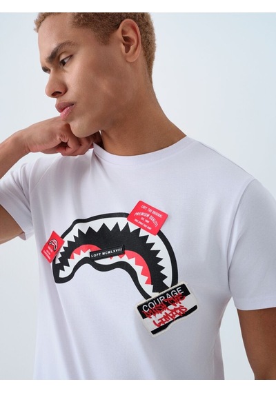 LOFT Regular Fit Erkek Tshirt K.kol Lf2038859 Q1.v1 Beyaz
