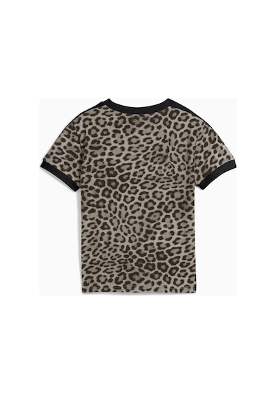 Puma T7 Leopard Allover Print Kadın Tişört 632135-01 Çok Renkli