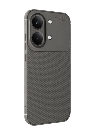 Gpack Xaiomi Poco X8 Pro Max Kılıf Negro Karbon Desen Silikon Gri