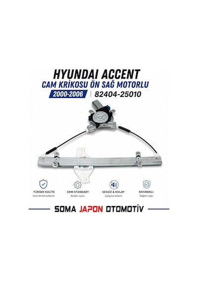 Accent 00-05 Motorlu Ön Sağ Cam Krikosu 82404-25010