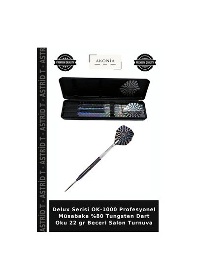 Delux Serisi Ok-1000 Profesyonel Müsabaka %80 Tungsten Dart Oku 22 Gr Beceri Salon Turnuva